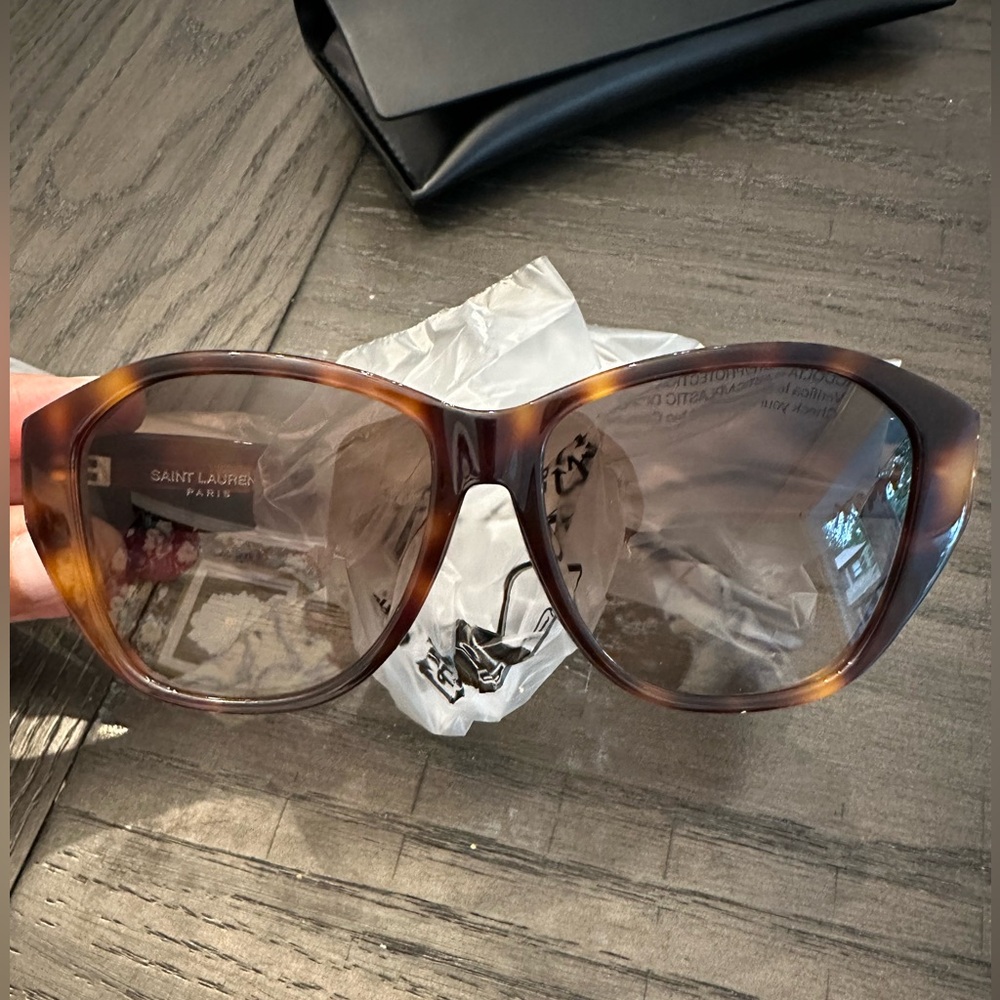 Saint Laurent Women's Tortoiseshell Sunglasses - Brown Gradient Lenses